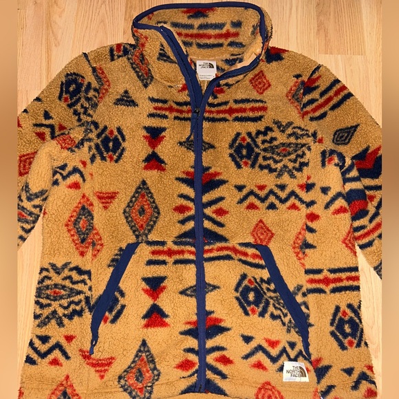 The North Face Jacket Women’s Medium Campshire Cedar Brown California GEO Aztec - Picture 2 of 4
